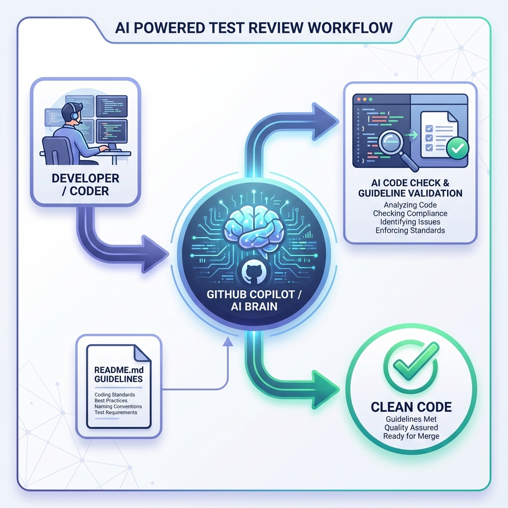 AI Powered Test Review Workflow Diagram